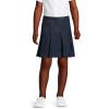 Lands’ End School Uniform Girls Solid Box Pleat Skirt Above Knee(Classic Navy)