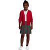 Lands’ End School Uniform Girls Solid Box Pleat Skirt Above Knee(Gray)