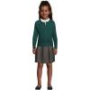 Lands’ End School Uniform Girls Solid Box Pleat Skirt Below The Knee(Gray)