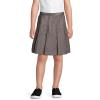Lands’ End School Uniform Girls Solid Box Pleat Skirt Top of Knee(Gray)