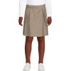 Lands’ End School Uniform Girls Solid Pleated Skort Top of Knee(Khaki)