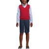 Lands’ End School Uniform Kids Cotton Modal Fine Gauge Sweater Vest(Red)