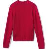 Lands’ End School Uniform Kids Cotton Modal V-Neck Sweater(Red)