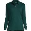 Lands’ End School Uniform Kids Long Sleeve Interlock Polo Shirt(Evergreen)