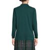 Lands’ End School Uniform Kids Long Sleeve Interlock Polo Shirt(Evergreen)