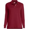 Lands’ End School Uniform Kids Long Sleeve Interlock Polo Shirt(Garnet)