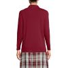 Lands’ End School Uniform Kids Long Sleeve Interlock Polo Shirt(Garnet)