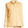 Lands’ End School Uniform Kids Long Sleeve Interlock Polo Shirt(Maize)
