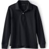 Lands’ End School Uniform Kids Long Sleeve Mesh Polo Shirt(Black)