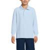 Lands’ End School Uniform Kids Long Sleeve Mesh Polo Shirt(Blue)