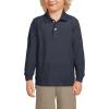 Lands’ End School Uniform Kids Long Sleeve Mesh Polo Shirt(Classic Navy)