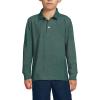 Lands’ End School Uniform Kids Long Sleeve Mesh Polo Shirt(Evergreen)