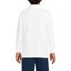 Lands’ End School Uniform Kids Long Sleeve Mesh Polo Shirt(White)