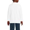 Lands’ End School Uniform Kids Long Sleeve Mesh Polo Shirt(White)