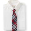 Lands’ End School Uniform Kids Plaid To Be Tied Tie(Red/Graphite Plaid)