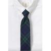 Lands’ End School Uniform Kids Pre Tied Tie(Classic Navy/Evergreen Plaid)