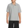 Lands’ End School Uniform Kids Short Sleeve Mesh Polo Shirt(Gray Heather)