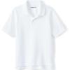 Lands’ End School Uniform Kids Short Sleeve Mesh Polo Shirt(White)