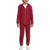 Lands’ End School Uniform Kids Zip Front Sweatshirt(Garnet)