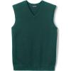 Lands’ End School Uniform Men’s Cotton Modal Sweater Vest(Evergreen)