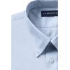 Lands’ End School Uniform Men’s Long Sleeve No Iron Pinpoint Dress Shirt(Blue)