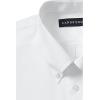Lands’ End School Uniform Men’s Long Sleeve No Iron Pinpoint Dress Shirt(White)