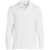 Lands’ End School Uniform Men’s Long Sleeve Rapid Dry Polo Shirt(White)