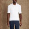 Lands’ End School Uniform Men’s Short Sleeve Banded Bottom Polo Shirt(White)