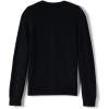 Lands’ End School Uniform Women’s Cotton Modal Button Front Cardigan Sweater(Black)