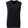 Lands’ End School Uniform Women’s Cotton Modal Fine Gauge Sweater Vest(Black)