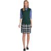 Lands’ End School Uniform Women’s Cotton Modal Fine Gauge Sweater Vest(Evergreen)