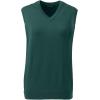 Lands’ End School Uniform Women’s Cotton Modal Fine Gauge Sweater Vest(Evergreen)