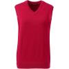 Lands’ End School Uniform Women’s Cotton Modal Fine Gauge Sweater Vest(Red)