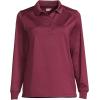 Lands’ End School Uniform Women’s Long Sleeve Rapid Dry Polo Shirt(Burgundy)