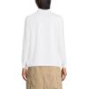 Lands’ End School Uniform Women’s Long Sleeve Rapid Dry Polo Shirt(White)