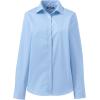 Lands’ End School Uniform Women’s No Gape Long Sleeve Stretch Shirt(Light Sea Blue)