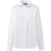 Lands’ End School Uniform Women’s No Gape Long Sleeve Stretch Shirt(Pearl White)