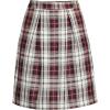Lands’ End School Uniform Women’s Plaid Skort Top of Knee(Garnet/Khaki Plaid)