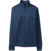 Lands’ End School Uniform Women’s Quarter Zip Pullover(Classic Navy)