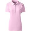 Lands’ End School Uniform Women’s Short Sleeve Peter Pan Collar Polo Shirt(Ice Pink)