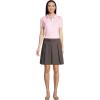Lands’ End School Uniform Women’s Short Sleeve Peter Pan Collar Polo Shirt(Ice Pink)