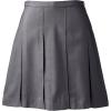 Lands’ End School Uniform Women’s Solid Box Pleat Skirt Above Knee(Gray)
