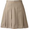 Lands’ End School Uniform Women’s Solid Box Pleat Skirt Above Knee(Khaki)