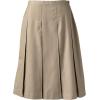 Lands’ End School Uniform Women’s Solid Box Pleat Skirt Below The Knee(Khaki)