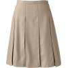 Lands’ End School Uniform Women’s Solid Box Pleat Skirt Top of Knee(Khaki)