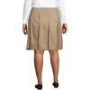 Lands’ End School Uniform Women’s Solid Box Pleat Skirt Top of Knee(Khaki)