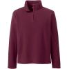 Lands’ End School Uniform Young Men’s Lightweight Fleece Quarter Zip Pullover(Burgundy)