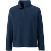 Lands’ End School Uniform Young Men’s Lightweight Fleece Quarter Zip Pullover(Classic Navy)