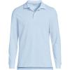 Lands’ End School Uniform Young Men’s Long Sleeve Mesh Polo Shirt(Blue)