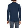 Lands’ End School Uniform Young Men’s Long Sleeve Mesh Polo Shirt(Classic Navy)